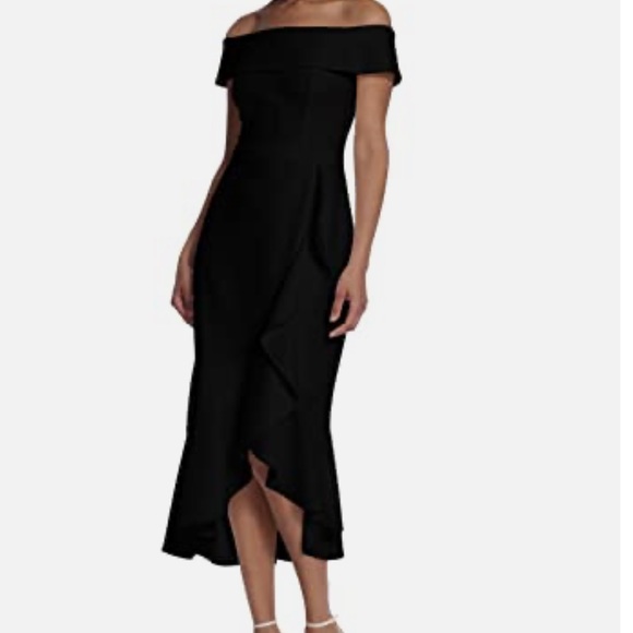 *NWT* Maggy London High Low Ruffle Midi Cocktail Dress - Picture 6 of 11
